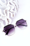 Silver Geometric Sunglasses Black Ombre