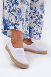 Espadryle Damskie Z Plecionką Białe Vinceza 13624