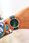 Watch On A Leather Strap Nickel Free ERNEST Dark Green
