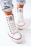 Leather Wedge Sneakers Cross Jeans II2R4024 White