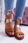 Women's Flat Sandals Sergio Leone SK014 Camel Agrina