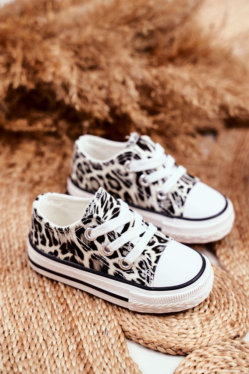 Children's Sneakers With Leopard Print White Berni