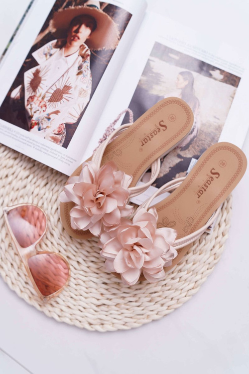 Women's Grey Flower Drademos Flip Flops