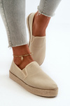 Women's Beige Platform Espadrilles Naloenma