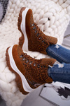 Women's Trekking Trappers Footwear Leopard Greem