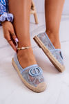 Espadryle Damskie Koronkowe Niebieskie Summer Dream