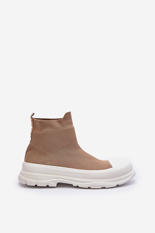 Women's Slip-On Sock Boots Brown Ilanae