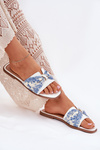 Women's Flat Sandals With Bow White Avenza