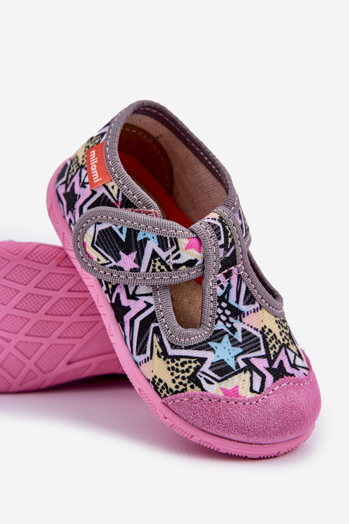 Slippers Milami Children's With Velcro Gray-Pink Jasimrra