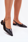 Lacquered Ballerinas On Low Heel Black Testori