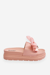 Slippers With A Bow And A Teddy Bear Light pink Suzy