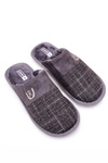 Padded Checked slippers Grey Blase