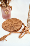 Damska Torebka Pleciona Boho Camel