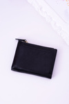 Small Black Women's Wallet Gold Lock