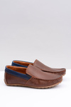 Neex | Brown Leather Men's Pardon slip-on moccasins