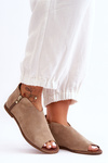 Low Suede Boots Sandals Nicole 2799/023 Beige