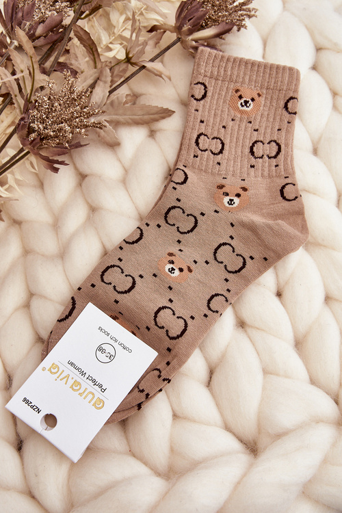 Women's Socks with Brown Bears