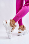 Women's Insulated Sports Boots Lace-Up White Kerberos