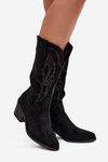 Women's Cowboy Boots Heeled Insulated Vinceza 16508 Black