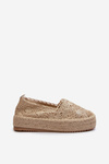 Women's Lace Espadrilles on Platform Gold Elarose