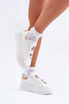Women's sneakers with rings white Bralinea