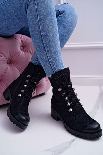 Women's High Boots Black Barski 18-52