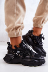 Buty Sportowe Sneakersy Damskie Czarne GOE JJ2N4083