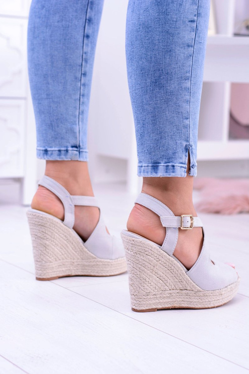 Women's Grey Espadrilles Sandals Elonore