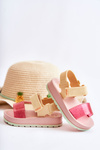 Comfortable Children's Sandals Fragrant ZAXY JJ385028 Pink-Yellow