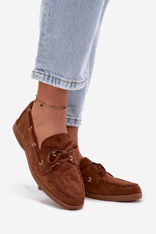 Women's Loafers Moccasins With Lacing Camel Calivra