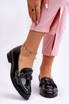 Patent Flat Heel Loafers Black Marra