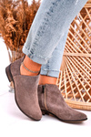 Women's Boots With A Cut Suede Brown Clarence