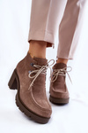 Women's Suede Boots Tied Bright brown Marianne