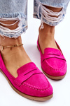 Comfortable Suede Women's Loafers Fuchsia Lucca