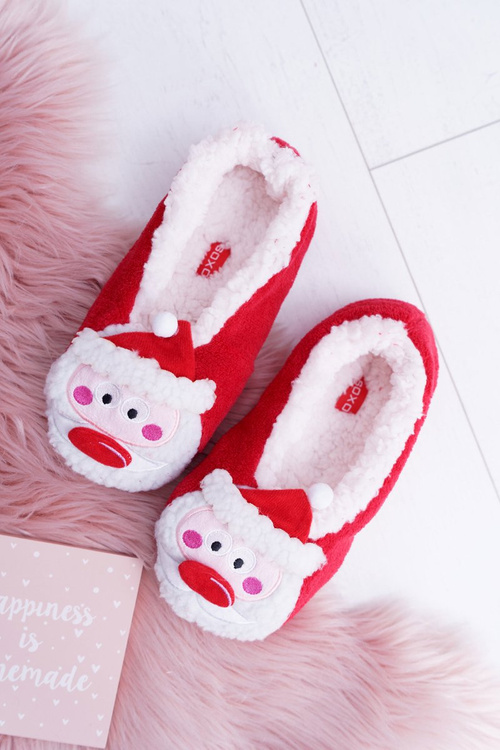 Home Women's SOXO Christmas Ballerinas with Santa Claus