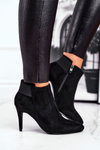 Women's Boots On A High Heel Black Office