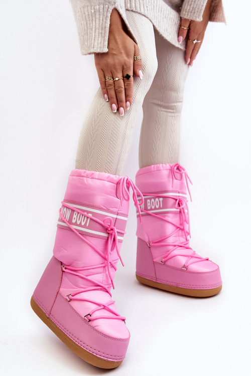 Women's High Snow Boots Pink Venila