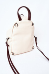 Women's Leather Backpack Purse 2in1 NOBO K3190 Light Beige