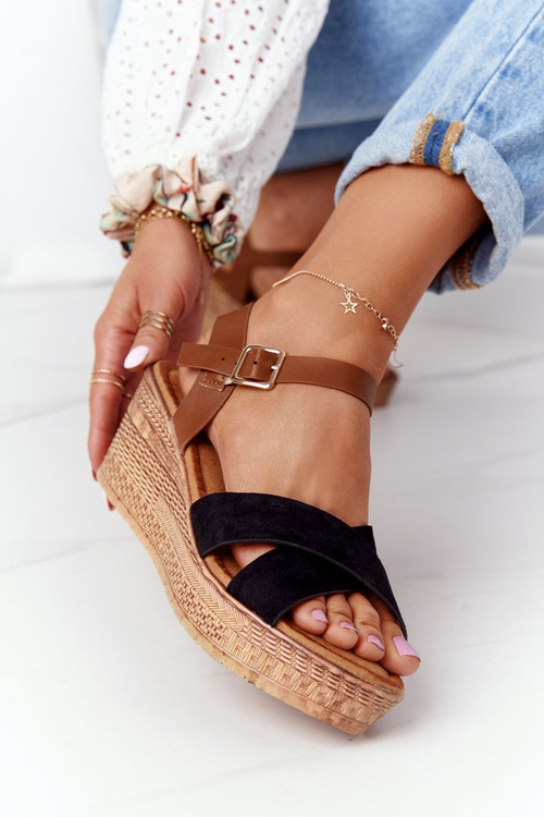 Wedge Sandals S.Barski GD-38 Black