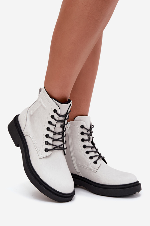 Insulated Women's Leather Boots Sergio Leone BT25248-S White