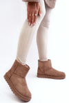 Women's Suede Snow Boots Padded Beige Nanga