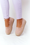 Espadrilles On A Straw Platform Beige Highway