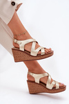 Wedge Sandals for Women Sergio Leone SK223 Gold