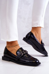 Leather Loafers With Chain Black Killen 