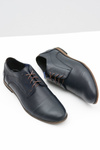 Men's Leather Navy Blue Livio Half Boots