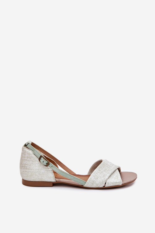 Leather Flat Sandals Maciejka 04614-46 Mint