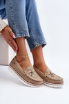 Women's Openwork Moccasins with Gold Details Twista