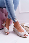Women's Flat Heel Sandals Sergio Leone SK809 Beige Skaldo