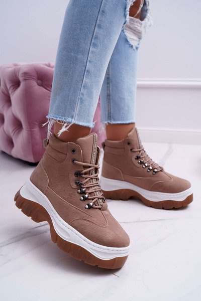 Women's Trekking Shoes Trappers Beige Greem