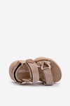Children's Sandals with Velcro Fastening Beige Orretta
